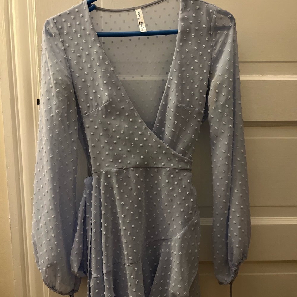 Lucy in the Sky Light Blue Long Sleeve Dress - WORN ONCE